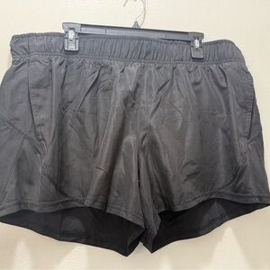 Athletic Works Black Athletic Shorts Moisture-Wicking Elastic Waist